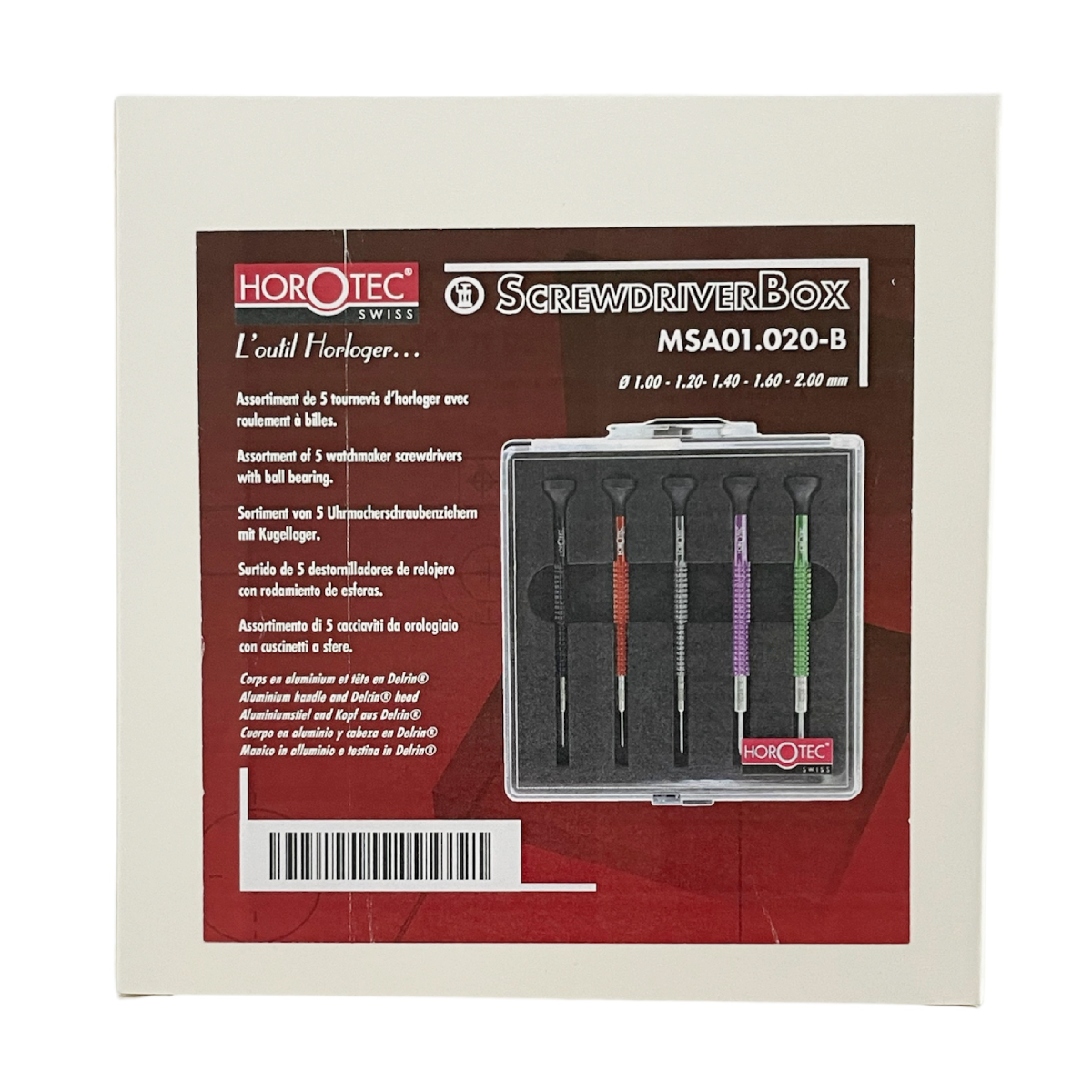Комплект отвертки Horotec MSA 01.020-B с топчести лагери 1.00 до 2.00 мм - Image 3