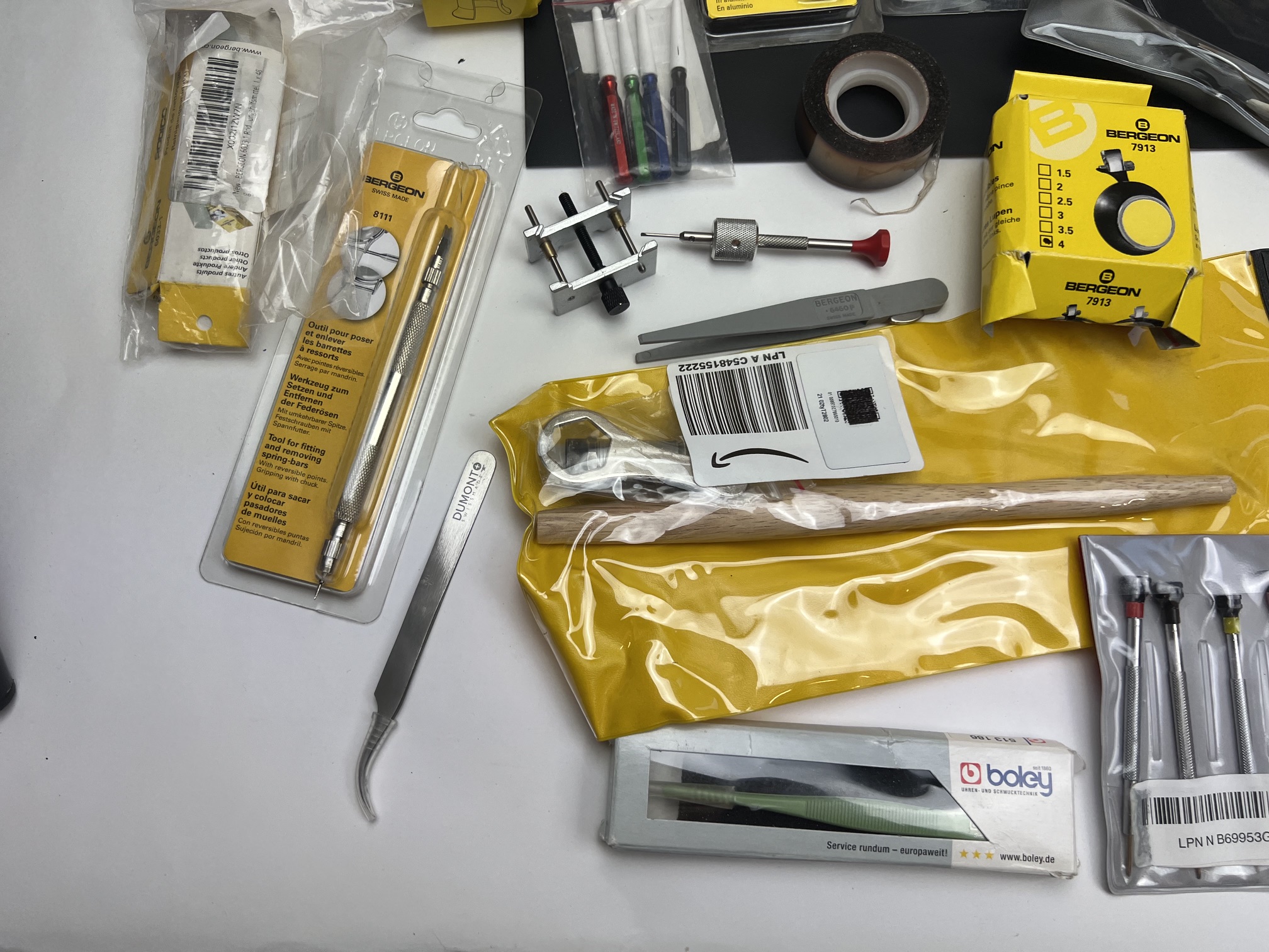 USED, ВРЪЩАНИЯ: Смесен комплект инструменти за часовникари, Bergeon, Horotec, Boley - Image 2
