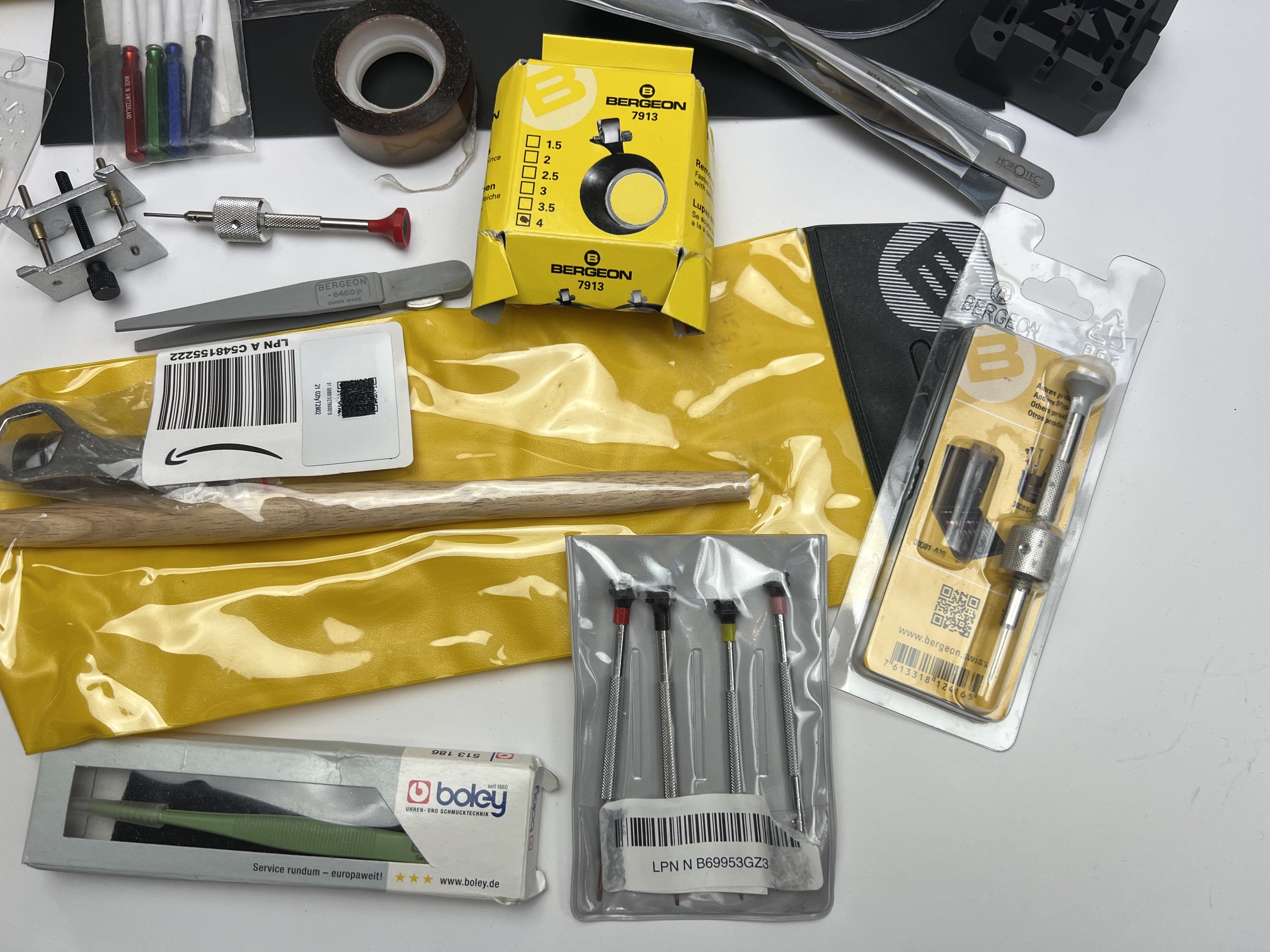 USED, ВРЪЩАНИЯ: Смесен комплект инструменти за часовникари, Bergeon, Horotec, Boley - Image 4