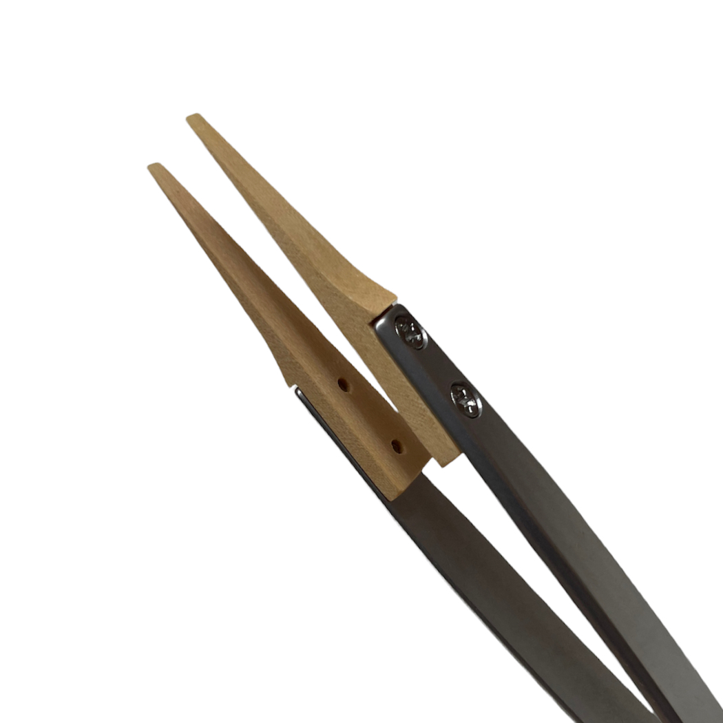 Пинсети Boley Form F с дървени накрайници, 130 мм - Image 2