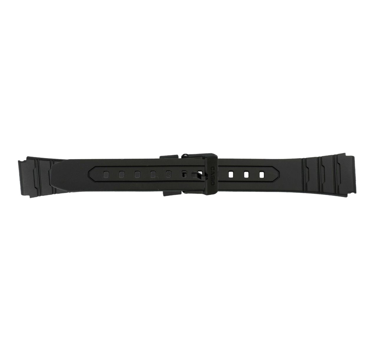 Черна гумена каишка за часовник Casio W-202-1AV 18 мм