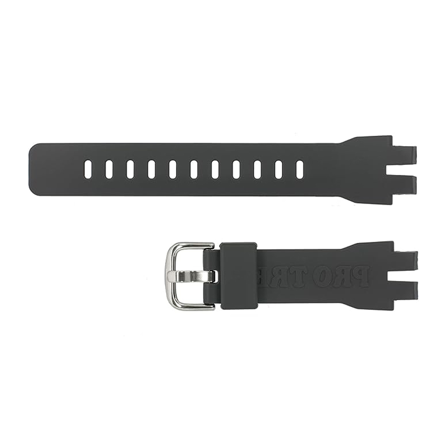 Силиконова каишка Casio в тъмен сив цвят 16 мм за PRG-330-1A