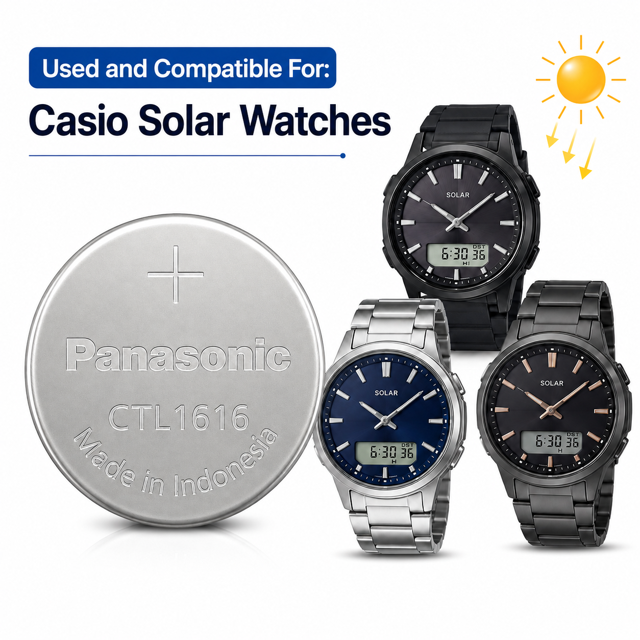 Капацитор на батерия Casio Panasonic CTL1616 за часовници - Image 3