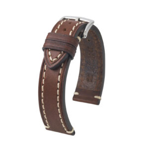 Кожена каишка за часовник Hirsch Liberty Artisan L кафява 22 мм