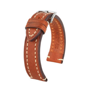 Часовникова каишка Hirsch Liberty Artisan L от кафява телешка кожа 24 мм