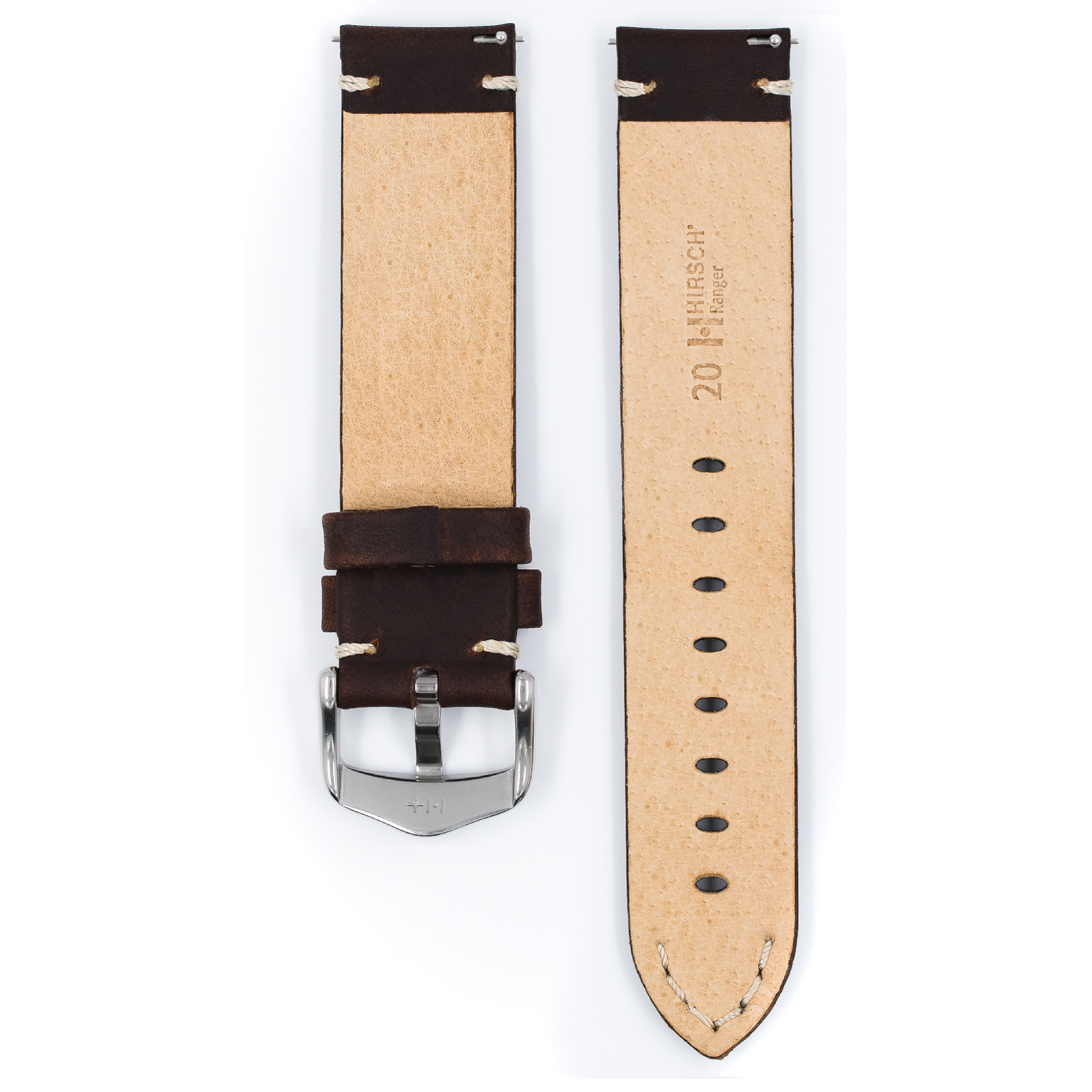 Кожена каишка за часовник Hirsch Ranger 20 мм, размер L - Image 3