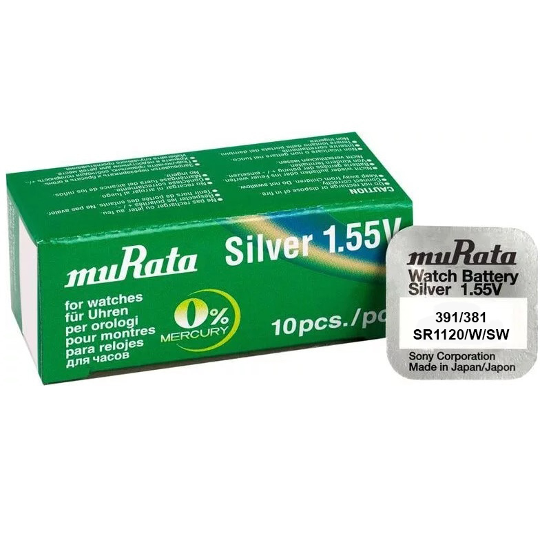 Батерии Murata/Sony 391/381 за кварцови часовници 1.55V