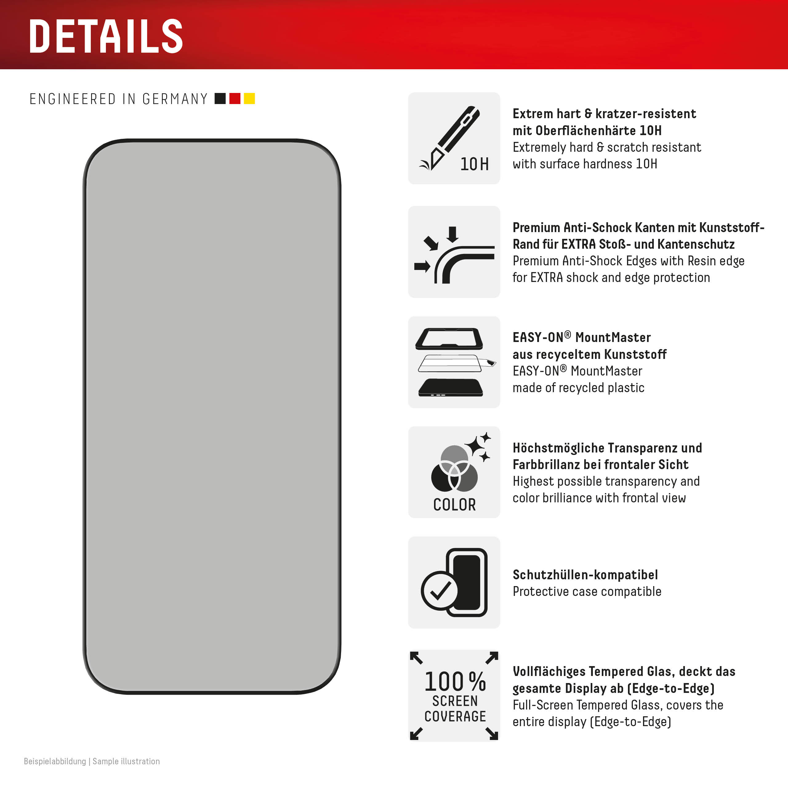 DISPLEX 10H защитно стъкло с поверителен филтър за Apple iPhone 18 Pro MountMaster - Image 2