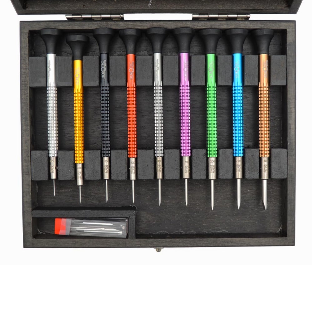 Комплект прецизни отвертки Horotec MSA01.020 с алуминиеви дръжки - Image 2