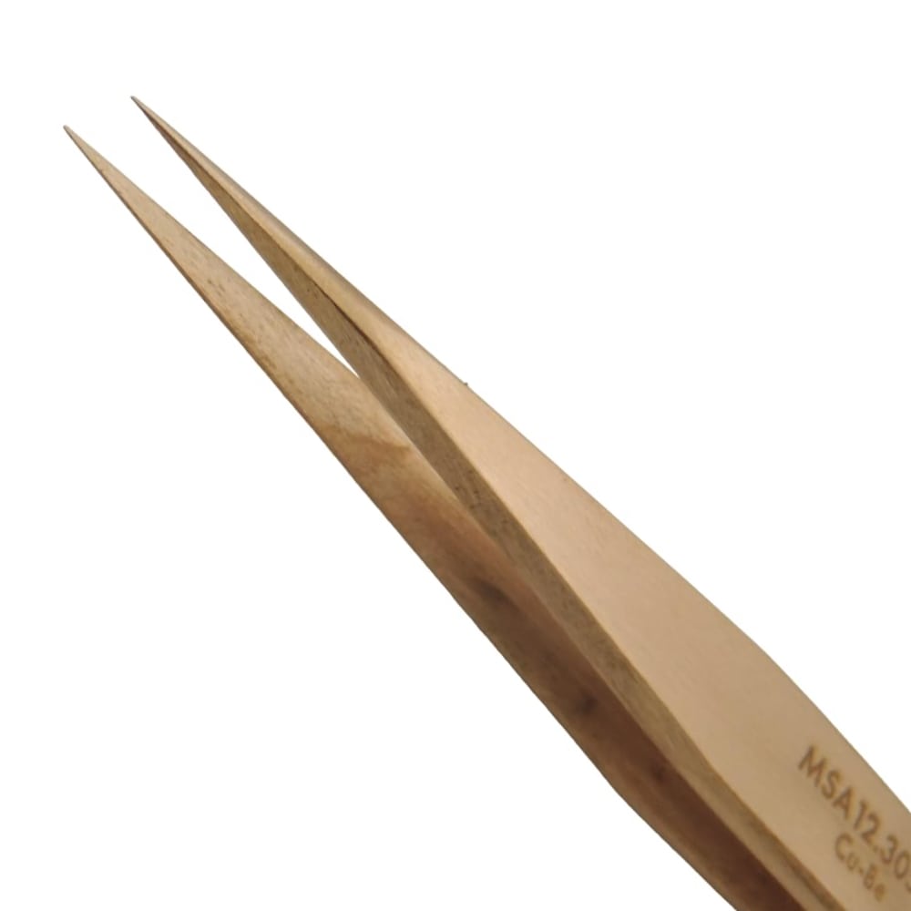 Прецизна пинцета Horotec MSA12.305-3 от берилиев мед, антимагнитна, 120 мм - Image 2