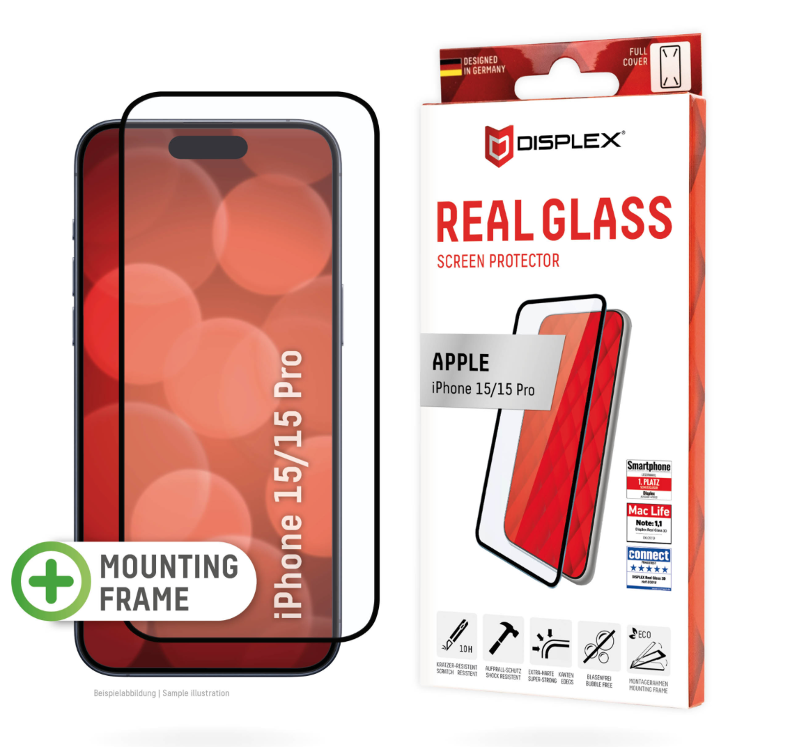 Защитно стъкло за iPhone 15/15 Pro Displex