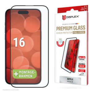 Защитно стъкло с пълно покритие за iPhone 16 Displex