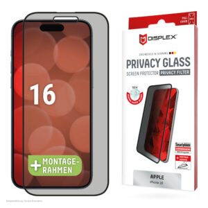 Стъкло за защита на екрана с поверителност Displex за iPhone 16