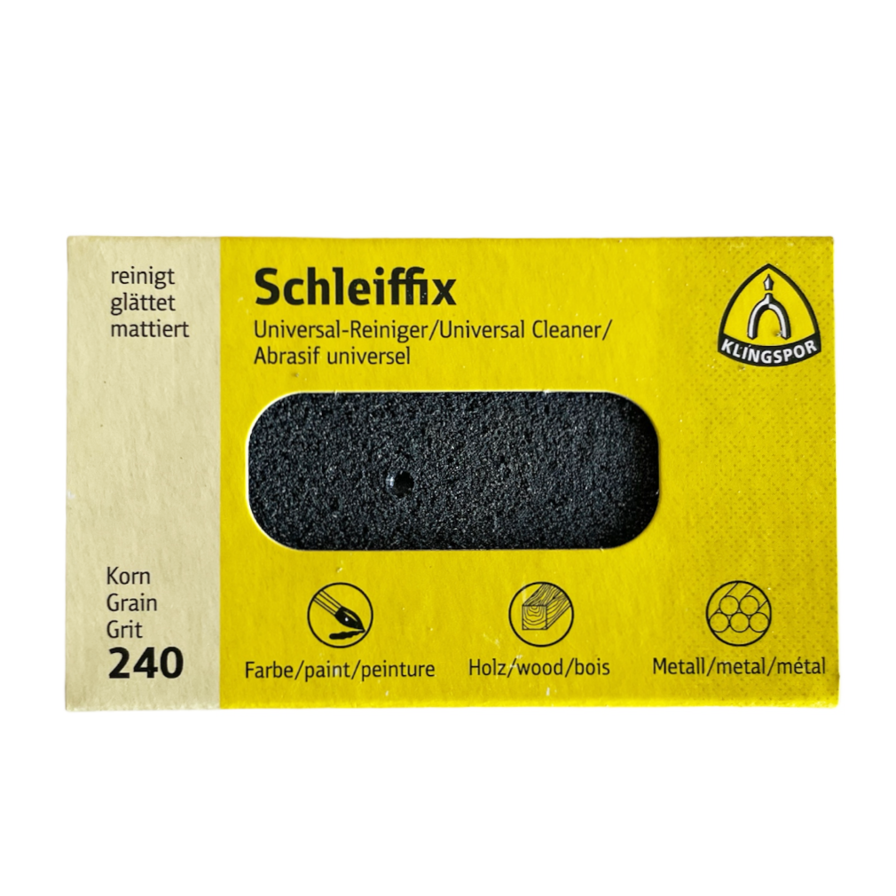 Универсален абразивен почистващ блок Klingspor Schleiffix, зърно 240, 80 x 50 x 20 мм
