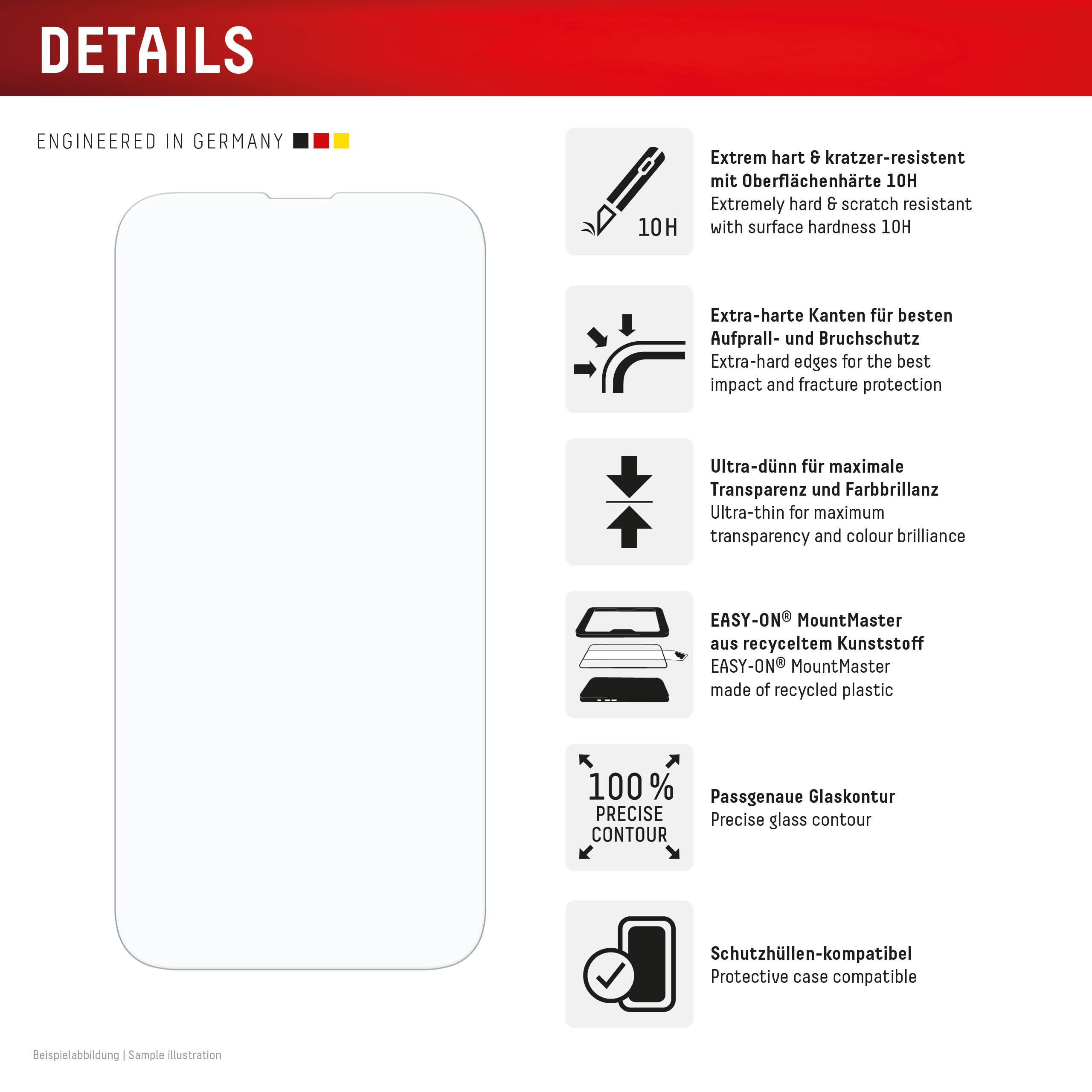 Защитно стъкло DISPLEX 10H за iPhone 16e/17e - Image 2