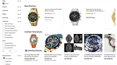 ebay guarantee watches